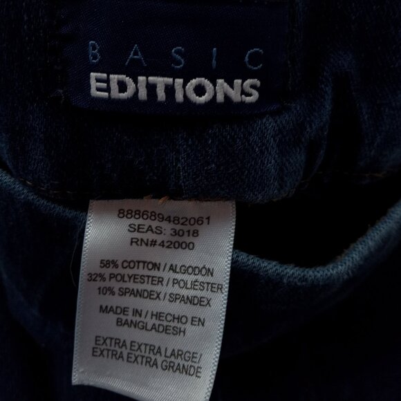 Basic Editions Size XXL Pull On Jeans Comfort Stretch Waistband - Picture 9 of 11